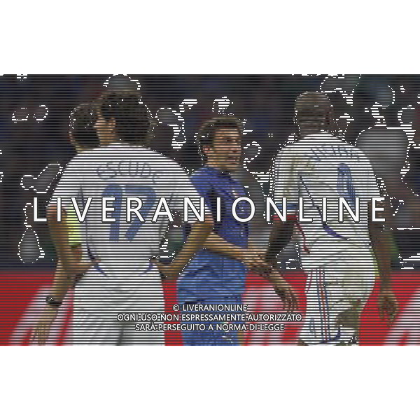 Italia - Francia Qualificazioni Europei 2008 08/09/2007 nella foto alessandro del piero, patrick vieira e escude ph Agenzia Aldo Liverani Sas