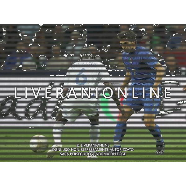 Italia - Francia Qualificazioni Europei 2008 08/09/2007 nella foto alessandro del piero e makelele ph Agenzia Aldo Liverani Sas