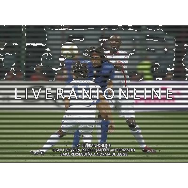 Italia - Francia Qualificazioni Europei 2008 08/09/2007 nella foto filippo inzaghi, patrick vieira e escude ph Agenzia Aldo Liverani Sas