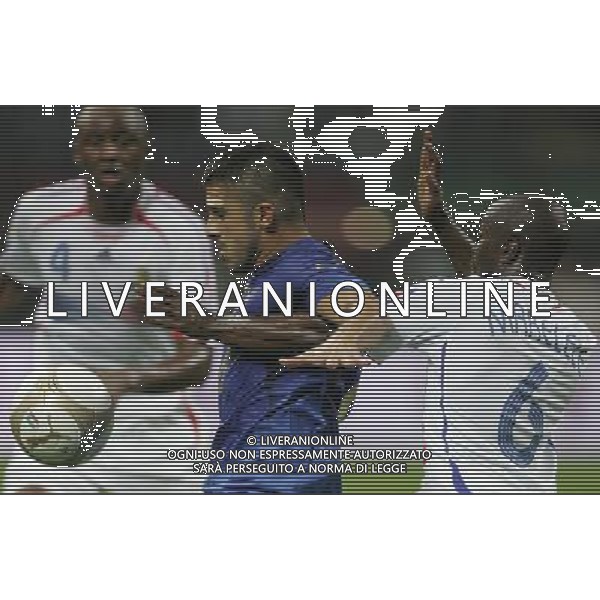 Italia - Francia Qualificazioni Europei 2008 08/09/2007 nella foto gennaro gattuso e makelele ph Agenzia Aldo Liverani Sas