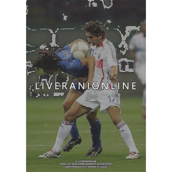 Italia - Francia Qualificazioni Europei 2008 08/09/2007 nella foto escude e inzaghi filippo ph Agenzia Aldo Liverani Sas