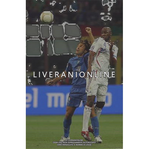 Italia - Francia Qualificazioni Europei 2008 08/09/2007 nella foto patrick vieira e pirlo andrea ph Agenzia Aldo Liverani Sas