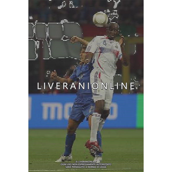 Italia - Francia Qualificazioni Europei 2008 08/09/2007 nella foto patrick vieira e pirlo andrea ph Agenzia Aldo Liverani Sas