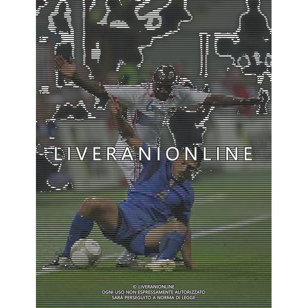 Italia - Francia Qualificazioni Europei 2008 08/09/2007 nella foto gennaro gattuso e makelele ph Agenzia Aldo Liverani Sas