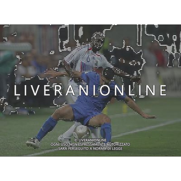 Italia - Francia Qualificazioni Europei 2008 08/09/2007 nella foto gennaro gattuso e makelele ph Agenzia Aldo Liverani Sas