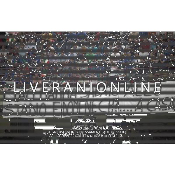 Italia - Francia Qualificazioni Europei 2008 08/09/2007 nella foto striscione dei tifosi italiani ph Agenzia Aldo Liverani Sas