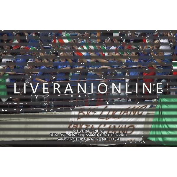 Italia - Francia Qualificazioni Europei 2008 08/09/2007 nella foto striscione dei tifosi italiani ph Agenzia Aldo Liverani Sas