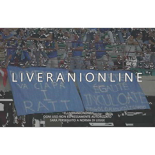 Italia - Francia Qualificazioni Europei 2008 08/09/2007 nella foto striscione dei tifosi italiani ph Agenzia Aldo Liverani Sas