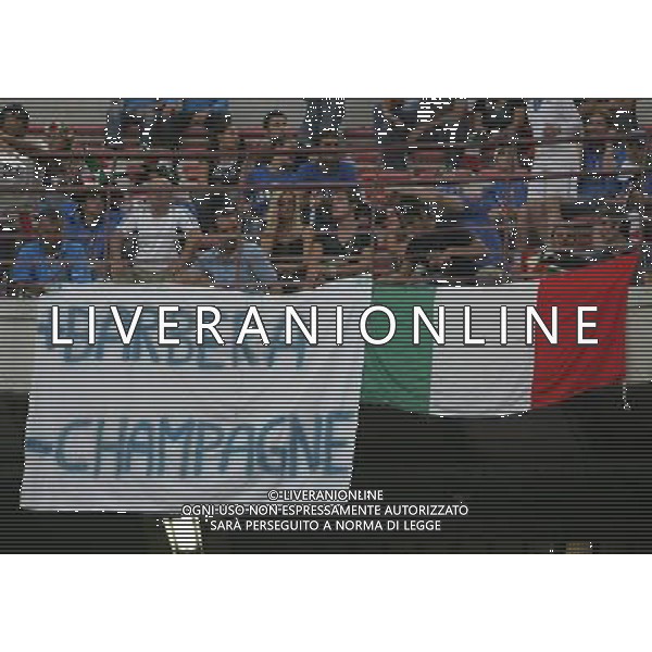 Italia - Francia Qualificazioni Europei 2008 08/09/2007 nella foto striscione dei tifosi italiani ph Agenzia Aldo Liverani Sas