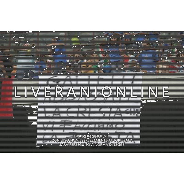 Italia - Francia Qualificazioni Europei 2008 08/09/2007 nella foto striscione dei tifosi italiani ph Agenzia Aldo Liverani Sas