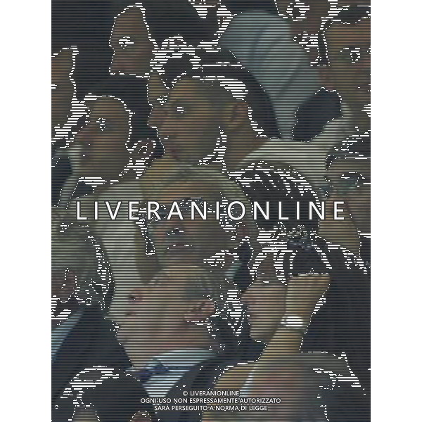 Italia - Francia Qualificazioni Europei 2008 08/09/2007 nella foto domenech e marco materazzi in tribuna ph Agenzia Aldo Liverani Sas