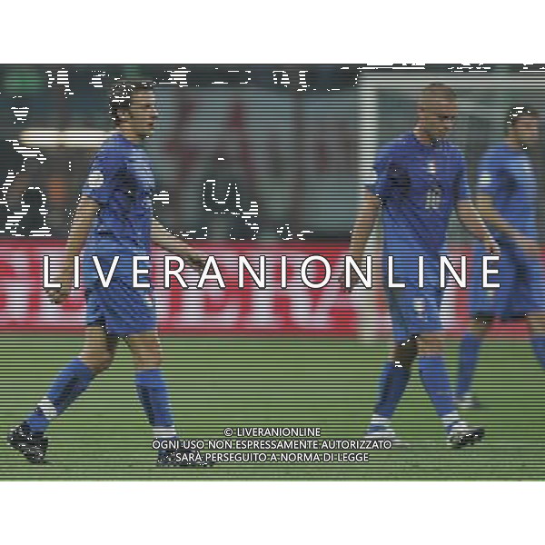 Italia - Francia Qualificazioni Europei 2008 08/09/2007 nella foto delusione di alessandro del piero e daniele de rossi a fine gara ph Agenzia Aldo Liverani Sas