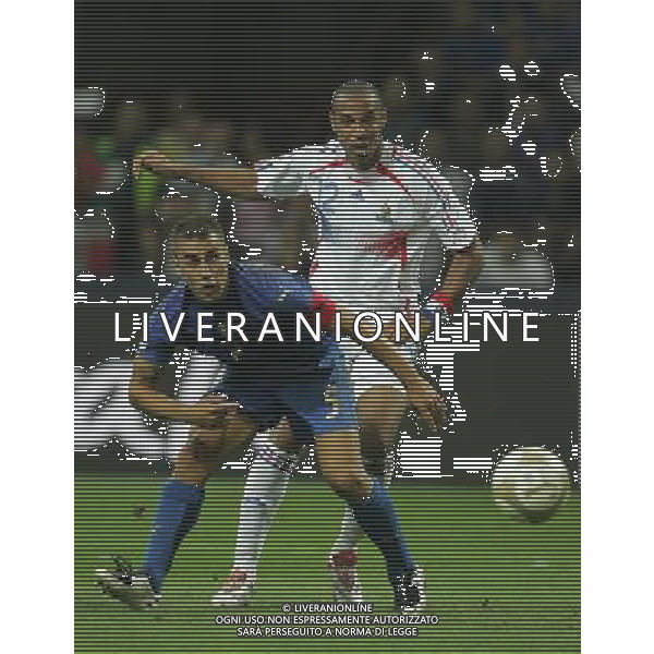 Italia - Francia Qualificazioni Europei 2008 08/09/2007 nella foto thierry henry e cannavaro fabio ph Agenzia Aldo Liverani Sas