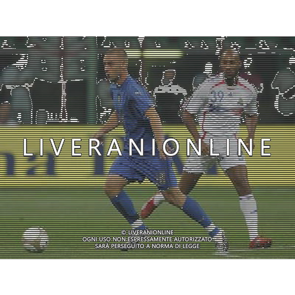 Milano 08-09-2007 Qualificazioni Europei 2008 italia-francia 0:0 nella foto de rossi e anelka ph marco luzzani/ag aldo liverani s.a.s.