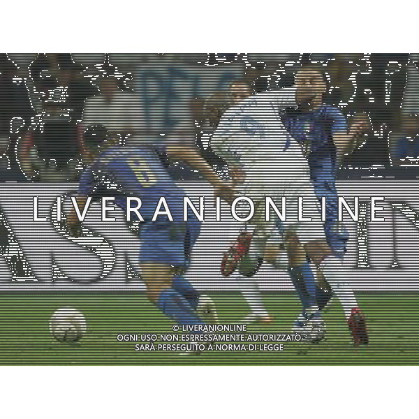 Milano 08-09-2007 Qualificazioni Europei 2008 italia-francia 0:0 nella foto de rossi, vieira e gattuso ph marco luzzani/ag aldo liverani s.a.s.