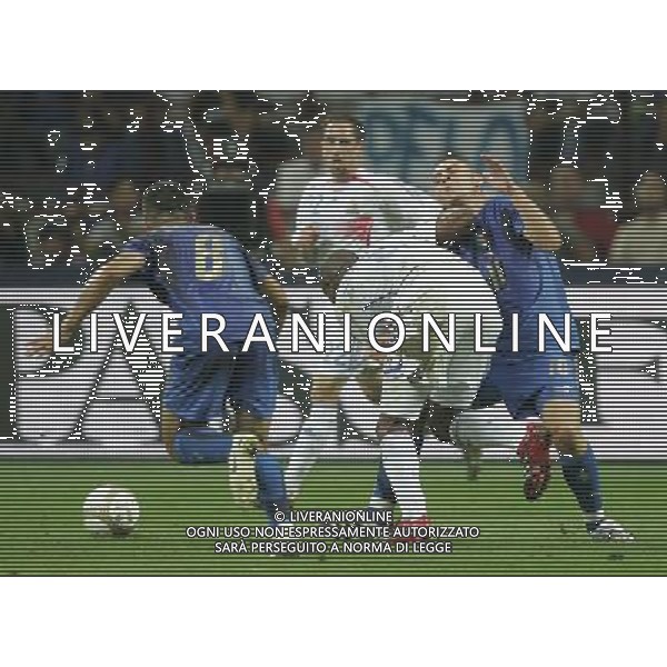 Milano 08-09-2007 Qualificazioni Europei 2008 italia-francia 0:0 nella foto de rossi, vieira e gattuso ph marco luzzani/ag aldo liverani s.a.s.