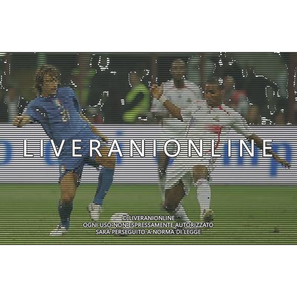 Milano 08-09-2007 Qualificazioni Europei 2008 italia-francia 0:0 nella foto malouda e pirlo ph marco luzzani/ag aldo liverani s.a.s.