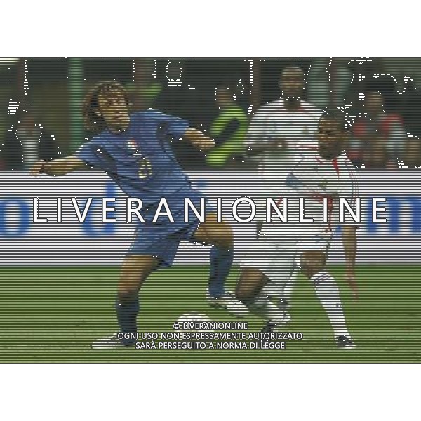 Milano 08-09-2007 Qualificazioni Europei 2008 italia-francia 0:0 nella foto malouda e pirlo ph marco luzzani/ag aldo liverani s.a.s.
