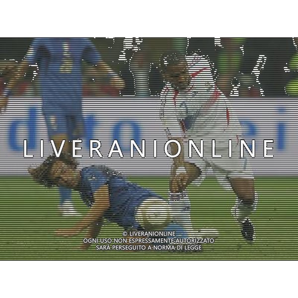 Milano 08-09-2007 Qualificazioni Europei 2008 italia-francia 0:0 nella foto malouda e pirlo ph marco luzzani/ag aldo liverani s.a.s.