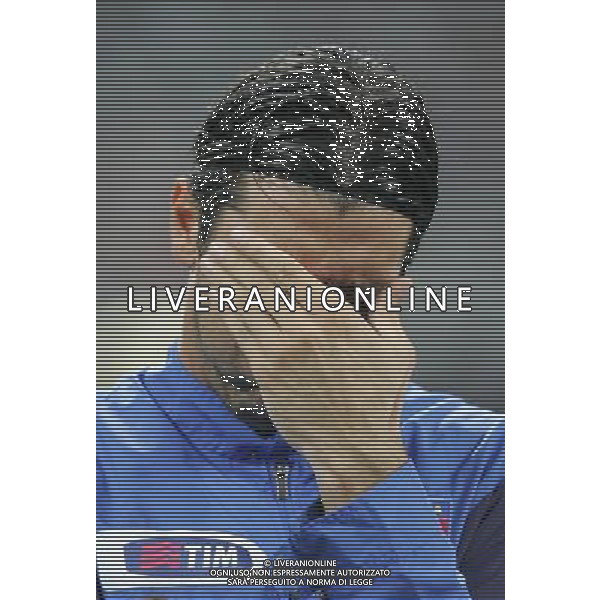 Milano 8 settembre 2007 Italia - Francia qualificazioni Euro 2008 nella foto: Buffon Gianluigi si rammarica per i fischi dei tifosi italiani durante l\'inno nazionale francese foto Andry / Ag. Aldo Liverani