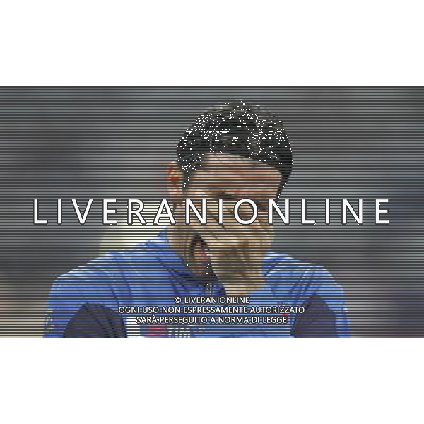 Milano 8 settembre 2007 Italia - Francia qualificazioni Euro 2008 nella foto: Buffon Gianluigi si rammarica per i fischi dei tifosi italiani durante l\'inno nazionale francese foto Andry / Ag. Aldo Liverani