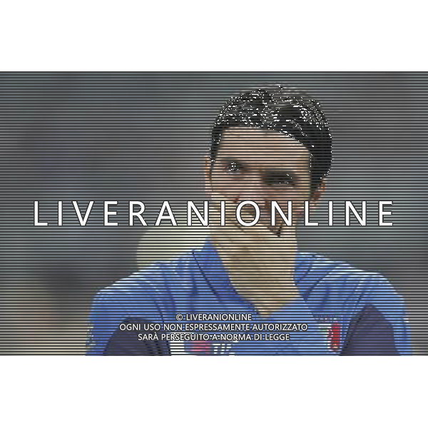 Milano 8 settembre 2007 Italia - Francia qualificazioni Euro 2008 nella foto: Buffon Gianluigi si rammarica per i fischi dei tifosi italiani durante l\'inno nazionale francese foto Andry / Ag. Aldo Liverani