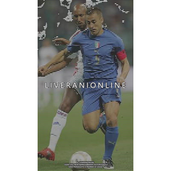 Milano 8 settembre 2007 Italia - Francia qualificazioni Euro 2008 nella foto: Cannavaro Fabio e Anelka Nicolas foto Andry / Ag. Aldo Liverani