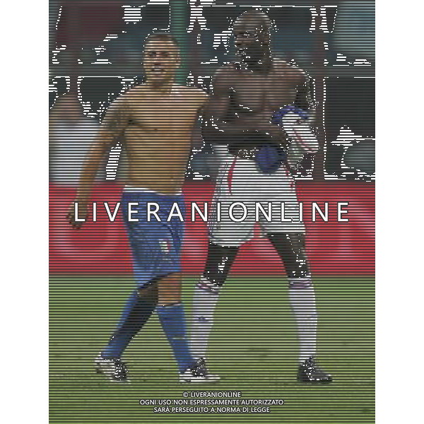 Milano 8 settembre 2007 Italia - Francia qualificazioni Euro 2008 nella foto: Cannavaro Fabio e Thuram Lilian foto Andry / Ag. Aldo Liverani