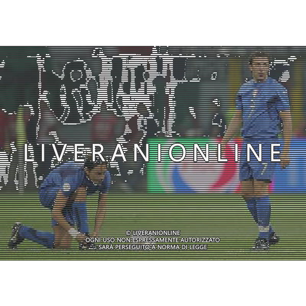 Milano 8 settembre 2007 Italia - Francia qualificazioni Euro 2008 nella foto: la delusione di Del Piero Alessandro e Inzaghi Filippo foto Andry / Ag. Aldo Liverani