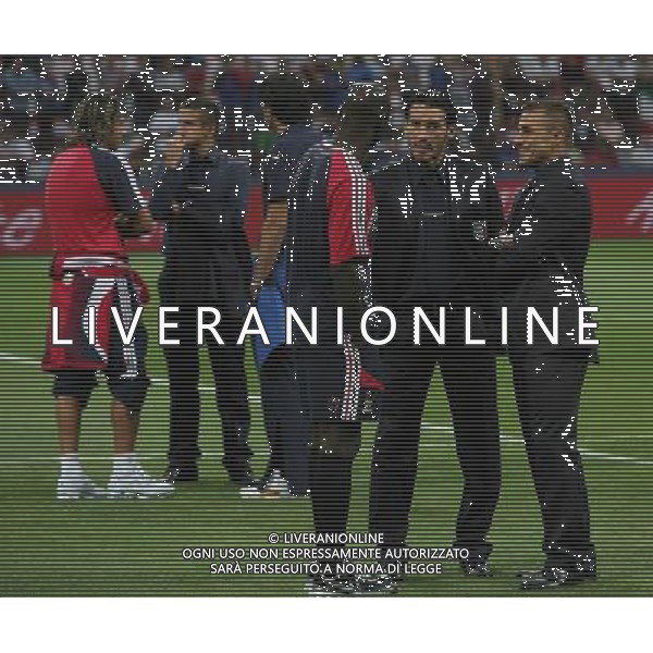 Milano 8 settembre 2007 Italia - Francia qualificazioni Euro 2008 nella foto: Cannavaro Fabio Zambrotta Gianluca e Thuram Lilian foto Andry / Ag. Aldo Liverani