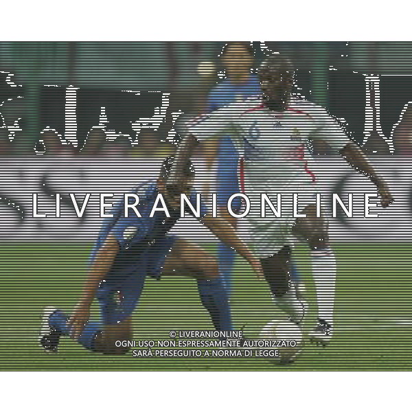 Milano 8 settembre 2007 Italia - Francia qualificazioni Euro 2008 nella foto: Makelele Claude e Gattuso Ivan Gennaro foto Andry / Ag. Aldo Liverani