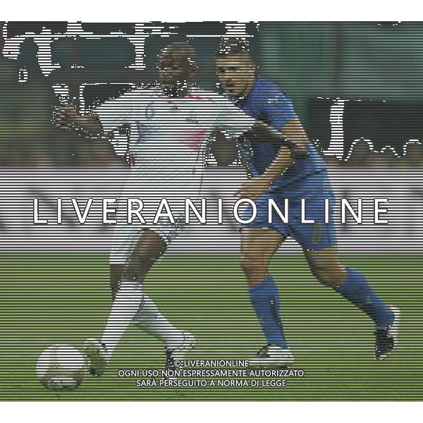 Milano 8 settembre 2007 Italia - Francia qualificazioni Euro 2008 nella foto: Makelele Claude e Gattuso Ivan Gennaro foto Andry / Ag. Aldo Liverani