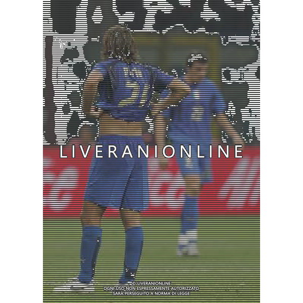 Milano 8 settembre 2007 Italia - Francia qualificazioni Euro 2008 nella foto: la delusione di Pirlo Andrea foto Andry / Ag. Aldo Liverani