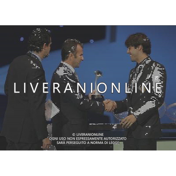 Montecarlo Monaco 30/08/2007 sorteggi champions league 2007/08 nella foto kaka riccardo premiato da savicevic miglior attaccante dell\'anno ph marco luzzani/ag aldo liverani s.a.s.