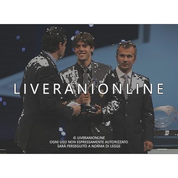 Montecarlo Monaco 30/08/2007 sorteggi champions league 2007/08 nella foto kaka riccardo premiato da savicevic miglior attaccante dell\'anno ph marco luzzani/ag aldo liverani s.a.s.