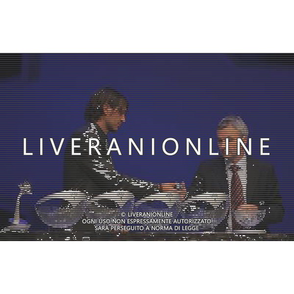 Montecarlo Monaco 30/08/2007 sorteggi champions league 2007/08 nella foto maldini paolo estrae le palline con david taylor ph marco luzzani/ag aldo liverani s.a.s.