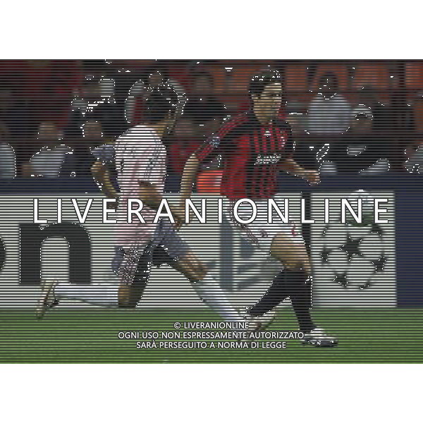 Milano 18 settembre 2007 Milan - Benfica champions league 2007/2008 nella foto: luis filipe e kaka foto Luzzani / Ag. Aldo Liverani