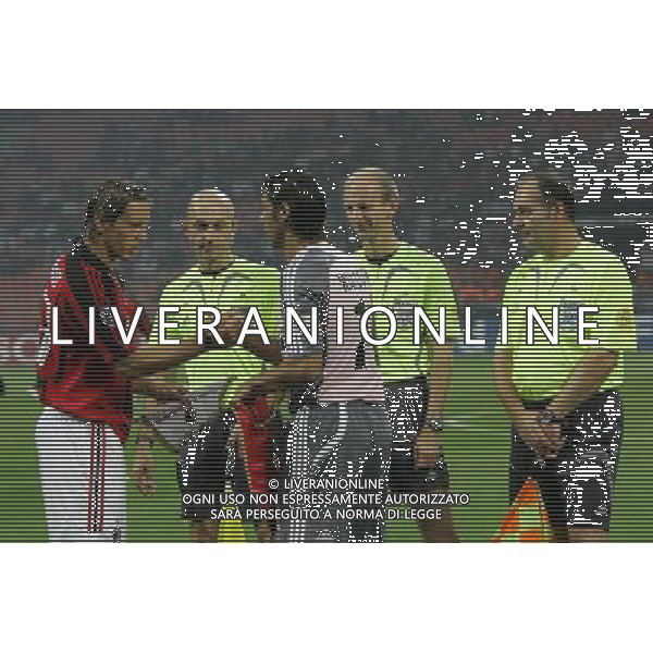 Milano 18 settembre 2007 Milan - Benfica champions league 2007/2008 nella foto: Ambrosini Massimo E Rui Costa Manuel foto Luzzani / Ag. Aldo Liverani