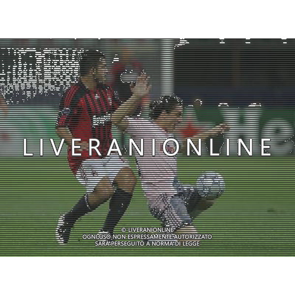 Milano 18 settembre 2007 Milan - Benfica champions league 2007/2008 nella foto: cristian rodrigue e gattuso foto Luzzani / Ag. Aldo Liverani
