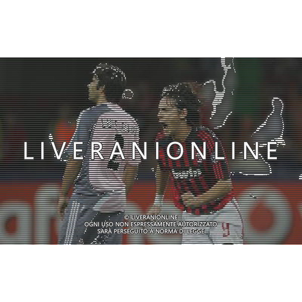 Milano 18 settembre 2007 Milan - Benfica champions league 2007/2008 nella foto: esultanza dopo il gol di Filippo Inzaghi foto Luzzani / Ag. Aldo Liverani