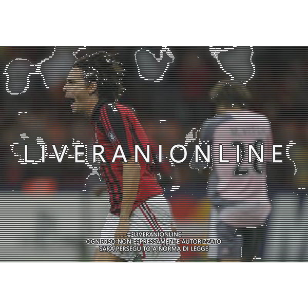 Milano 18 settembre 2007 Milan - Benfica champions league 2007/2008 nella foto: esultanza dopo il gol di Filippo Inzaghi foto Luzzani / Ag. Aldo Liverani