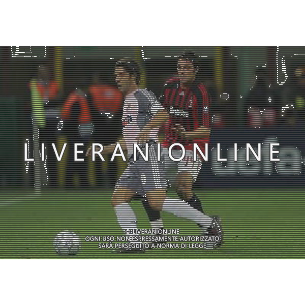 Milano 18 settembre 2007 Milan - Benfica champions league 2007/2008 nella foto: rui costa manuel e oddo massimo foto Luzzani / Ag. Aldo Liverani