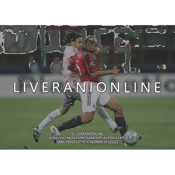 Milano 18 settembre 2007 Milan - Benfica champions league 2007/2008 nella foto: emerson e nuno gomes foto Luzzani / Ag. Aldo Liverani