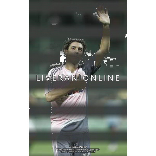 Milano 18 settembre 2007 Milan - Benfica champions league 2007/2008 nella foto: rui costa saluta la curva foto Luzzani / Ag. Aldo Liverani
