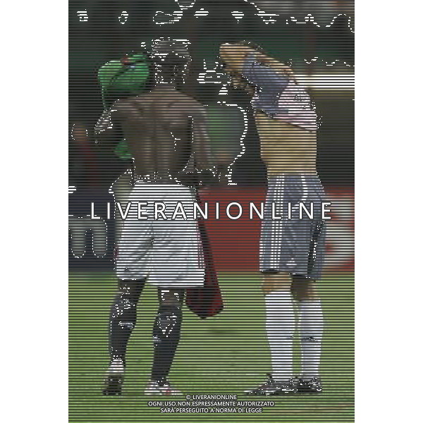 Milano 18 settembre 2007 Milan - Benfica champions league 2007/2008 nella foto: rui costa e seedorf foto Luzzani / Ag. Aldo Liverani