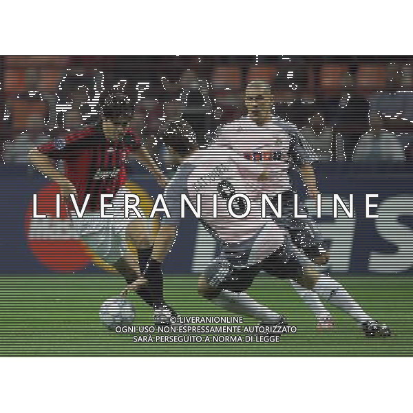 Milano 18/09/2007 champions league 2007/08 milan-benfica 2:1 nella foto kaka, katsouranis e maxi pereira ph marco luzzani/ag aldo liverani s.a.s.