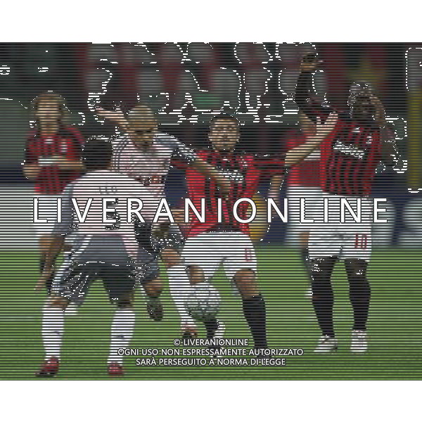 Milano 18/09/2007 champions league 2007/08 milan-benfica 2:1 nella foto gattuso, maxi pereira, leo e seedorf ph marco luzzani/ag aldo liverani s.a.s.