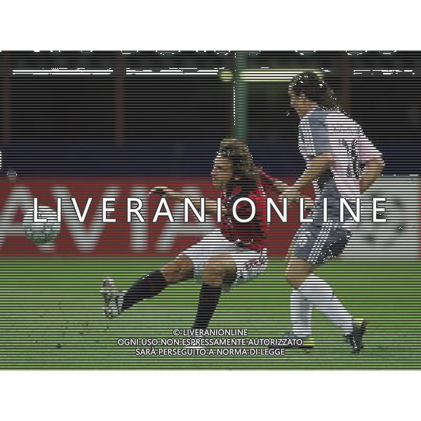 Milano 18/09/2007 champions league 2007/08 milan-benfica 2:1 nella foto pirlo andrea e cristian rodriguez ph marco luzzani/ag aldo liverani s.a.s.