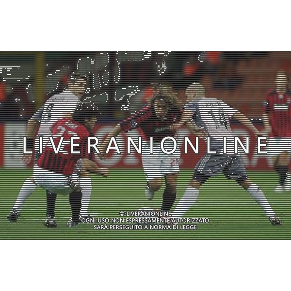 Milano 18/09/2007 champions league 2007/08 milan-benfica 2:1 nella foto kaka, pirlo, maxi pereira e katsouranis ph marco luzzani/ag aldo liverani s.a.s.