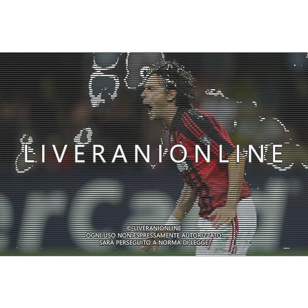 Milano 18/09/2007 champions league 2007/08 milan-benfica 2:1 nella foto inzaghi filippo esulta dopo il gol ph marco luzzani/ag aldo liverani s.a.s.